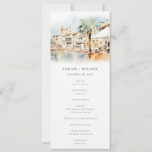 Mallorca Spain Landscape Wedding Program