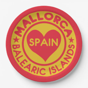 MALLORCA Spain paper plates