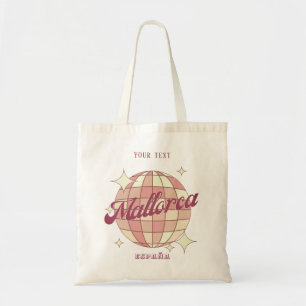 Mallorca Spain pink retro vintage beach  Tote Bag