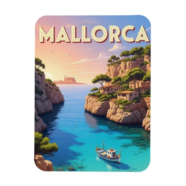 Mallorca Spain Travel Magnet (Vertical)