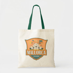 Mallorca Spain Travel Retro Badge Tote Bag