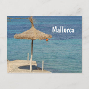 Mallorca - Straw Umbrella Postcard