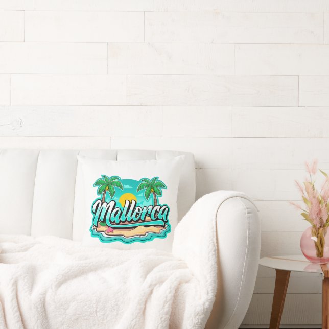 Mallorca Tropical Beach Travel Cushion (Couch)