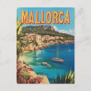 Mallorca vintage postcard