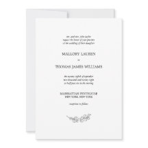 Mallory Elegant Simple Botanical Leaf Wedding