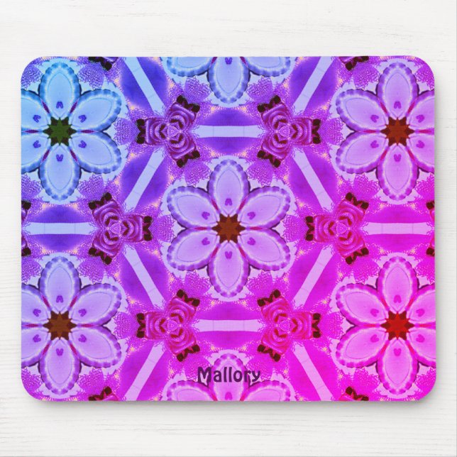MALLORY ~Ribbons and Bows Pattern ~ Personalised ~ Mouse Pad (Front)