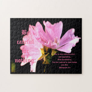 Mallow Bouquet Philippians 4:6 Jigsaw Puzzle