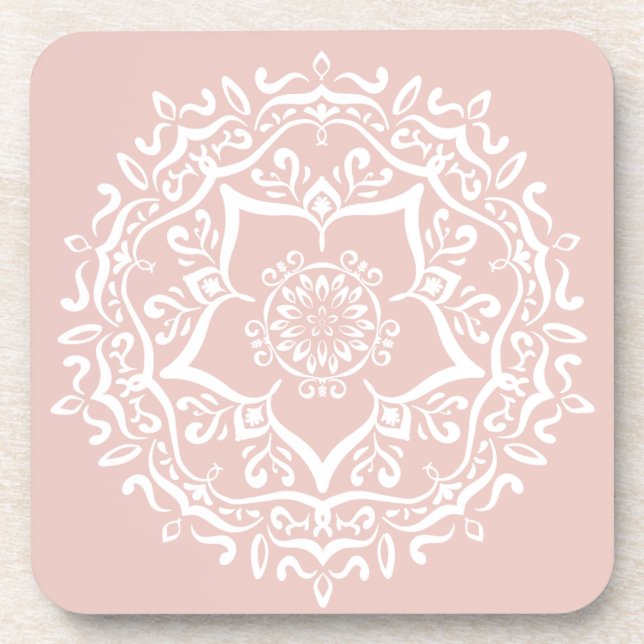 Mallow Mandala Coaster (Front)