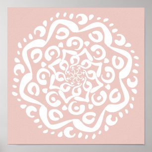 Mallow Mandala Poster