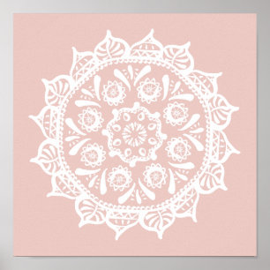 Mallow Mandala Poster