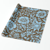 Mallow, vintage design, in soft blue and brown