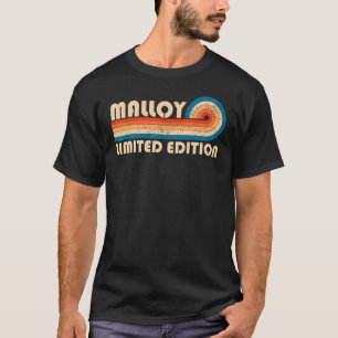 MALLOY Surname Retro Vintage 80s 90s Birthday Reun T-Shirt