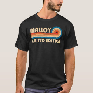 MALLOY Surname Retro Vintage 80s 90s Birthday Reun T-Shirt