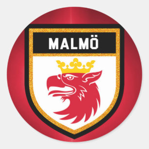 Malmö Flag Classic Round Sticker