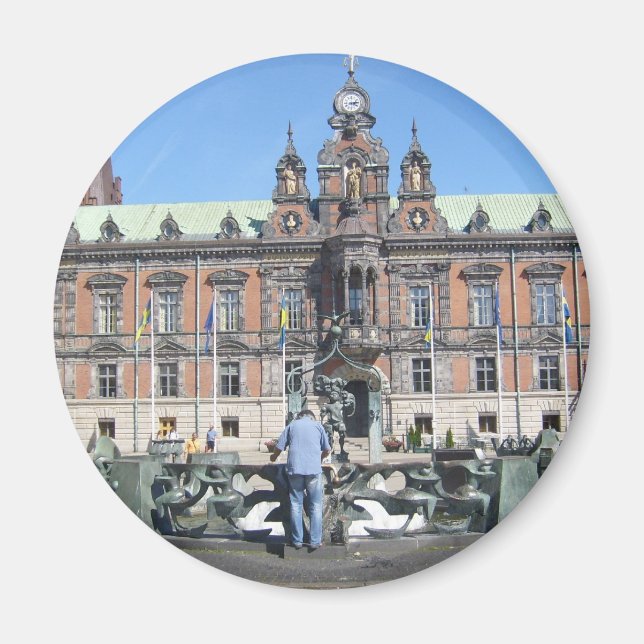 Malmö Sweden - City Hall Magnet (Front)