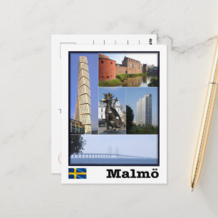 Malmö - Sweden - Mosaic - Postcard