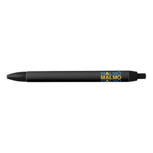MALMO Swedish Flag Black Ink Pen