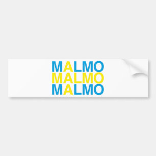 MALMO Swedish Flag Bumper Sticker
