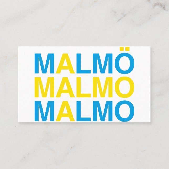MALMO Swedish Flag Business Card (Front)