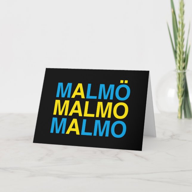 MALMO Swedish Flag Card (Front)