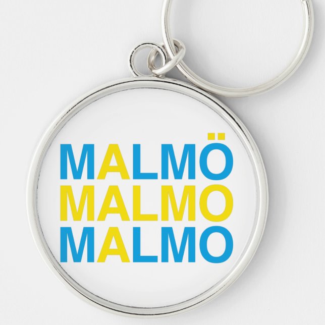 MALMO Swedish Flag Key Ring (Front)