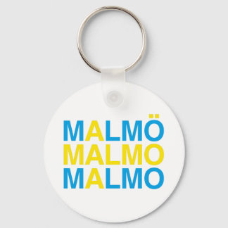 MALMO Swedish Flag Key Ring
