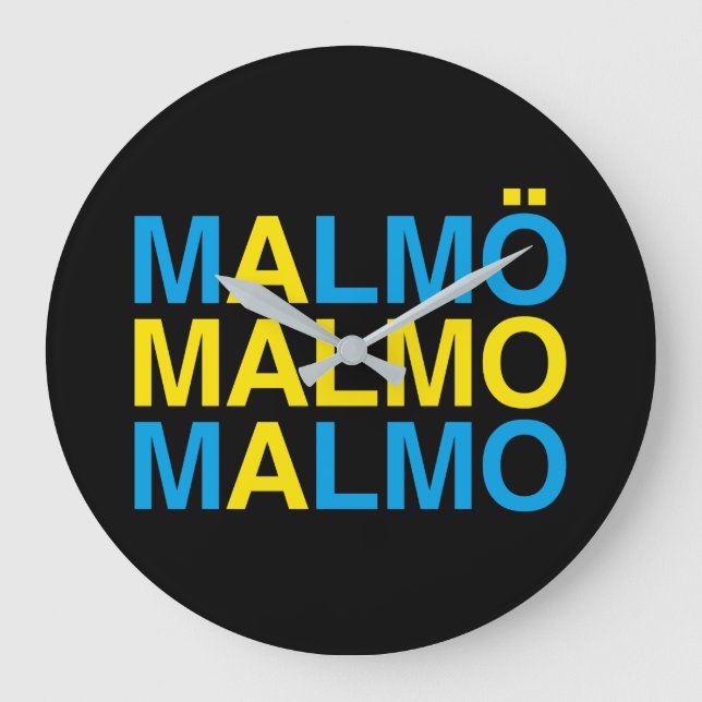 MALMO Swedish Flag Large Clock (Front)