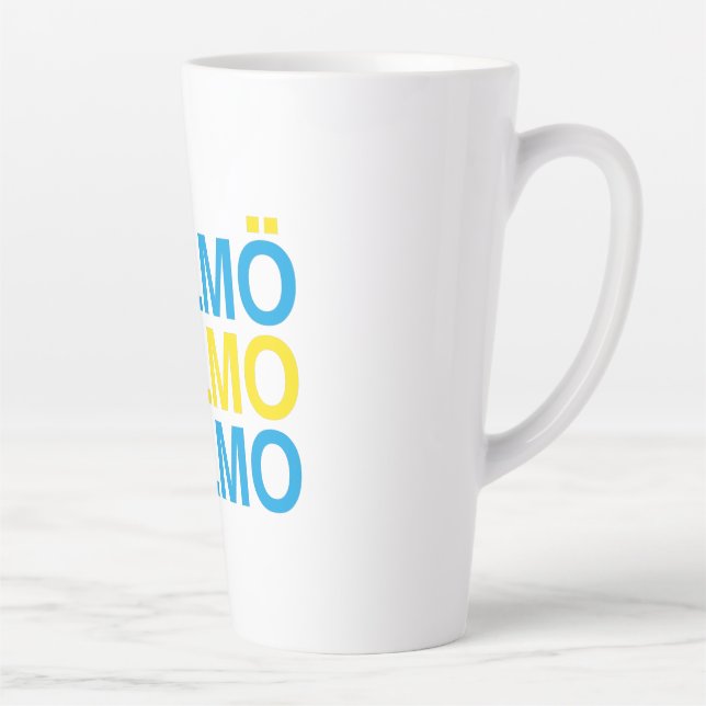 MALMO Swedish Flag Latte Mug (Right)
