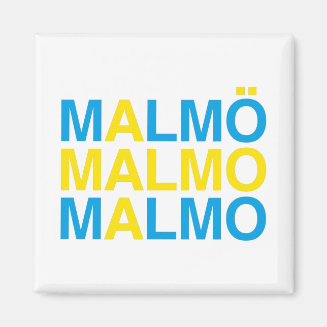 MALMO Swedish Flag Magnet (Front)