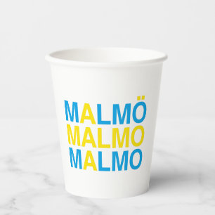 MALMO Swedish Flag Paper Cups