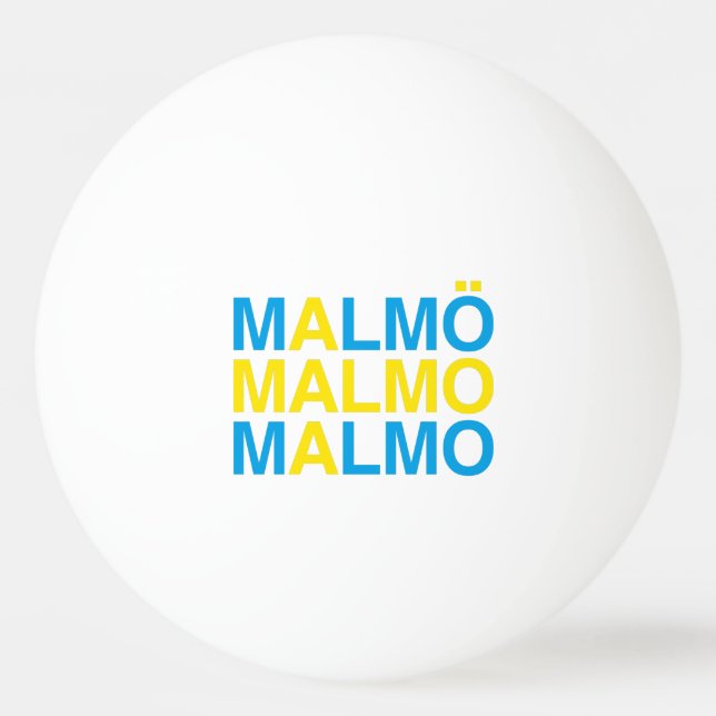 MALMO Swedish Flag Ping Pong Ball (Front)