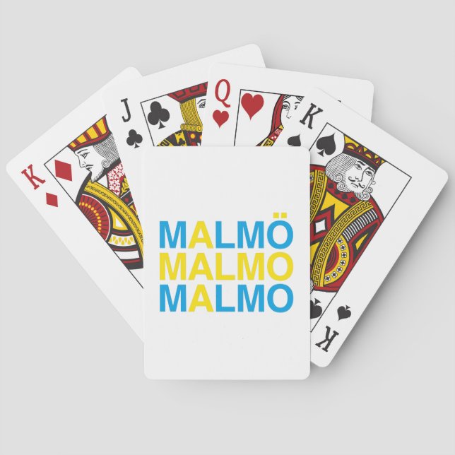 MALMO Swedish Flag Playing Cards (Back)