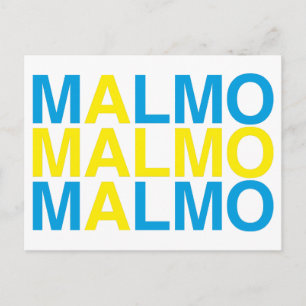 MALMO Swedish Flag Postcard