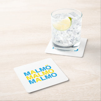 MALMO Swedish Flag Square Paper Coaster