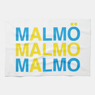 MALMO Swedish Flag Tea Towel