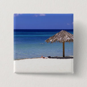 Malmok Beach, Aruba, Netherlands Antilles 15 Cm Square Badge