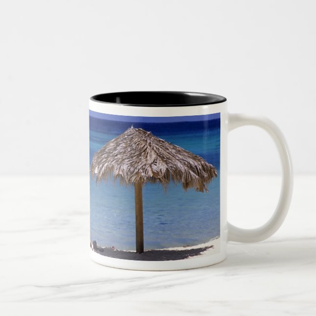 Malmok Beach, Aruba, Netherlands Antilles Two-Tone Coffee Mug (Right)