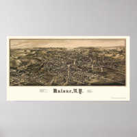 Malone, NY Panoramic Map - 1886