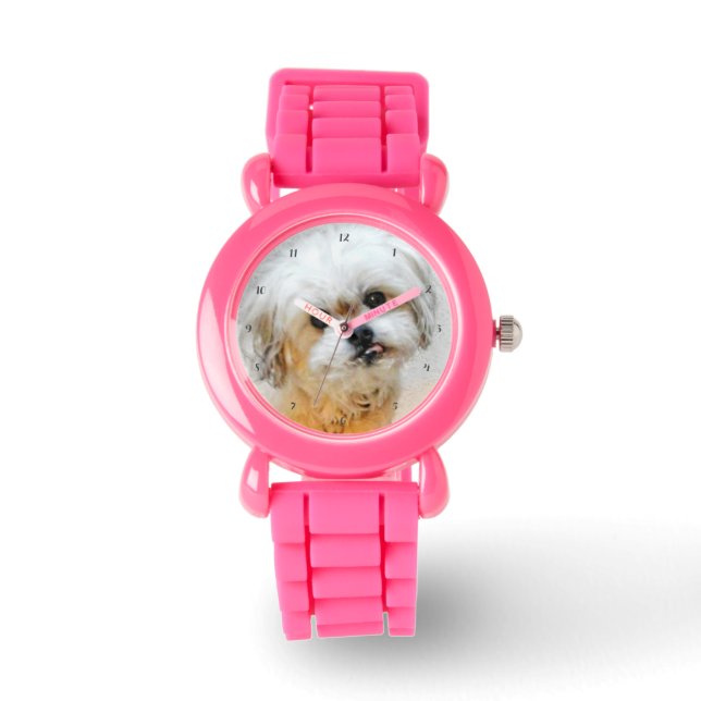Malshi Dog Pink Watch (Front)
