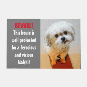 Malshi Funny Guard Dog Doormat Large