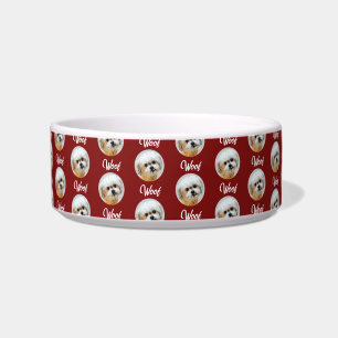 Malshi Maroon Dog Bowl