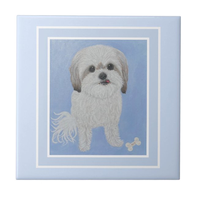 Malshi Portrait With Bone Ceramic Tile (Front)