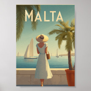 Malta 50s vintage poster