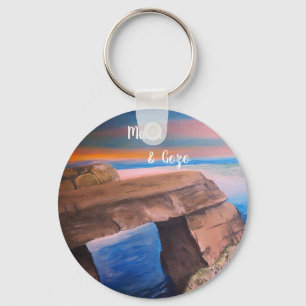 Malta and Gozo souvenir Button Keychain