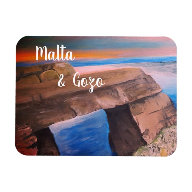 Malta and Gozo souvenir Flexible Photo Magnet (Horizontal)