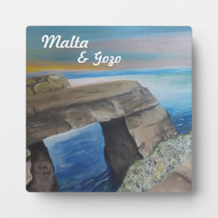 Malta and Gozo Souvenir Tabletop Plaque with Easel