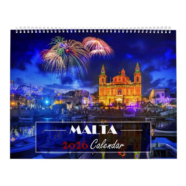 Malta Beautiful Landscape Photos Calendar of 2026 (Cover)