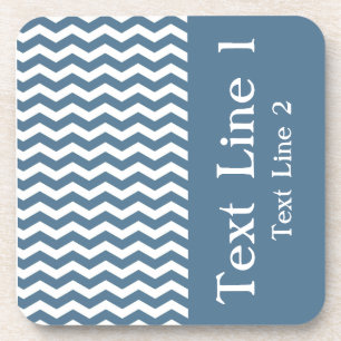 Malta Blue Wave Chevron customisable Coaster