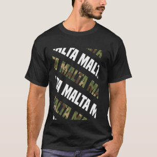 Malta Camo Pattern Green Camouflage T-Shirt