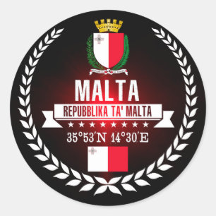 Malta Classic Round Sticker